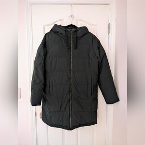 Denver Hayes Insulated Water Repellent Mid-Length Puffer Jacket Black size Large